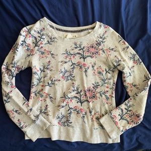 H&M floral crew neck sweatshirt